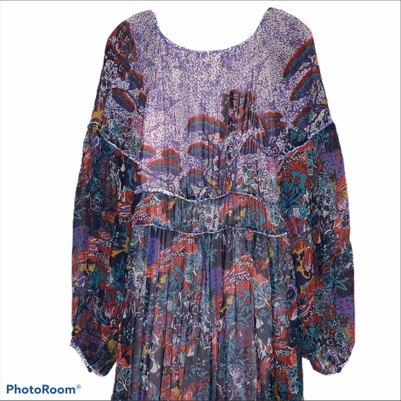 ❌SOLD❌ Anthropologie 8 Annabella Boho Maxi Dress - Picture 7 of 10